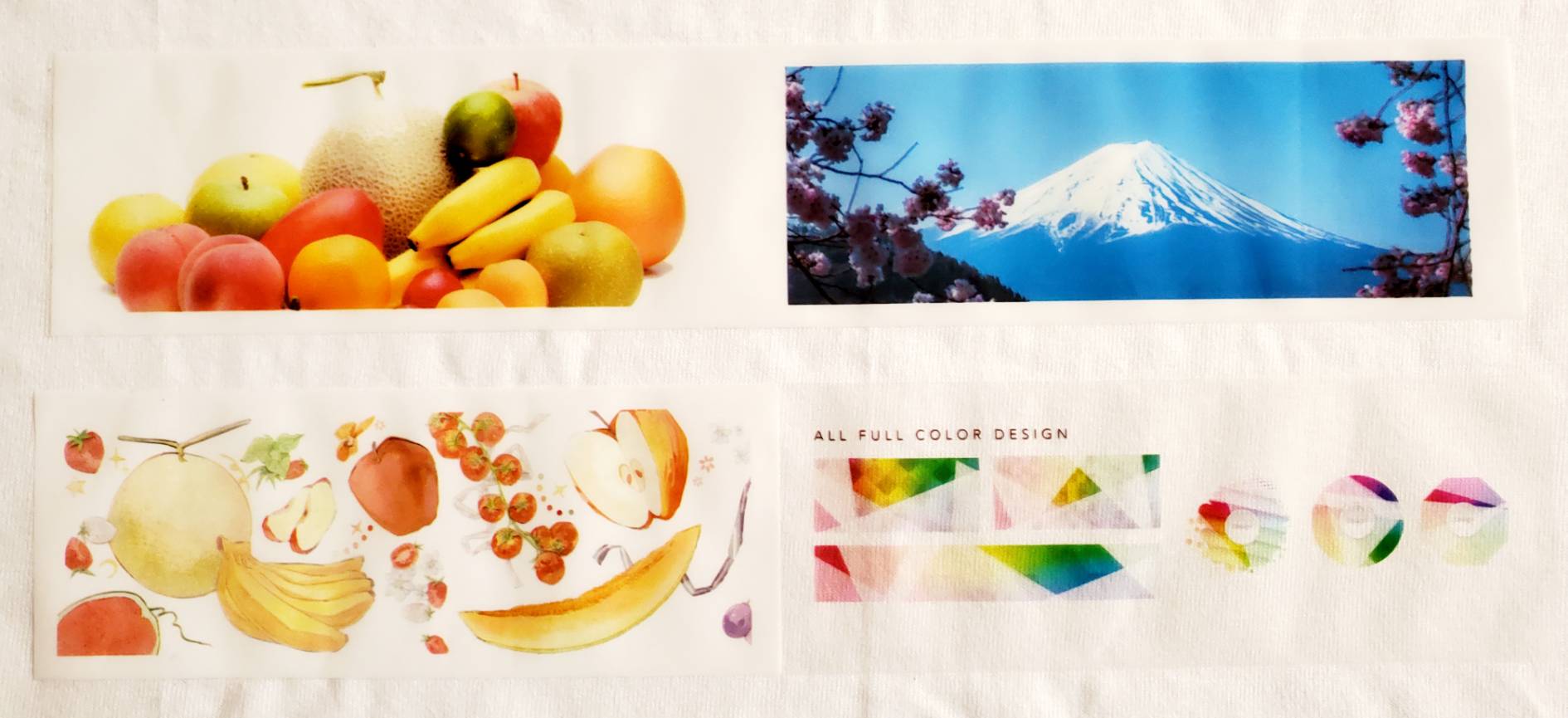 4色フルカラーグラビア印刷OPPテープサンプル